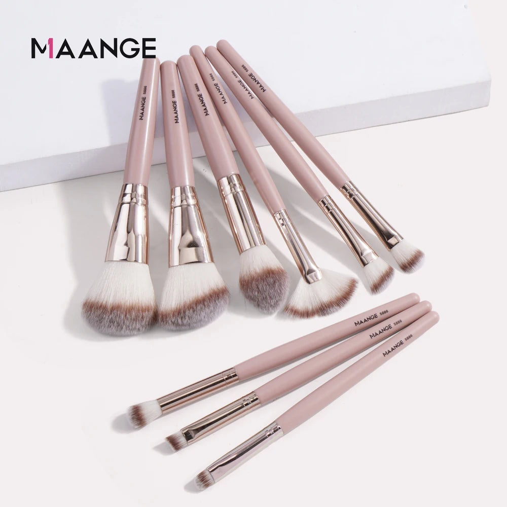Maange 9 Piece Makeup Brush Set for Flawless Application - Smarsty