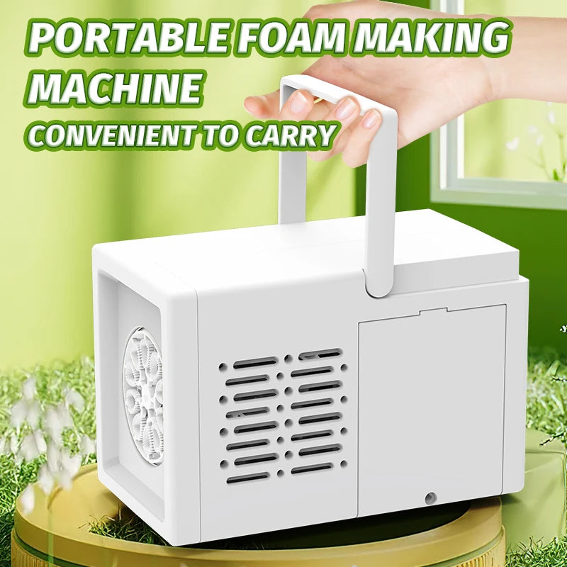 10 hole fully automatic bubble blowing handheld electric bubble machine toy outdoor birthday without battery and bubble water - Smarsty