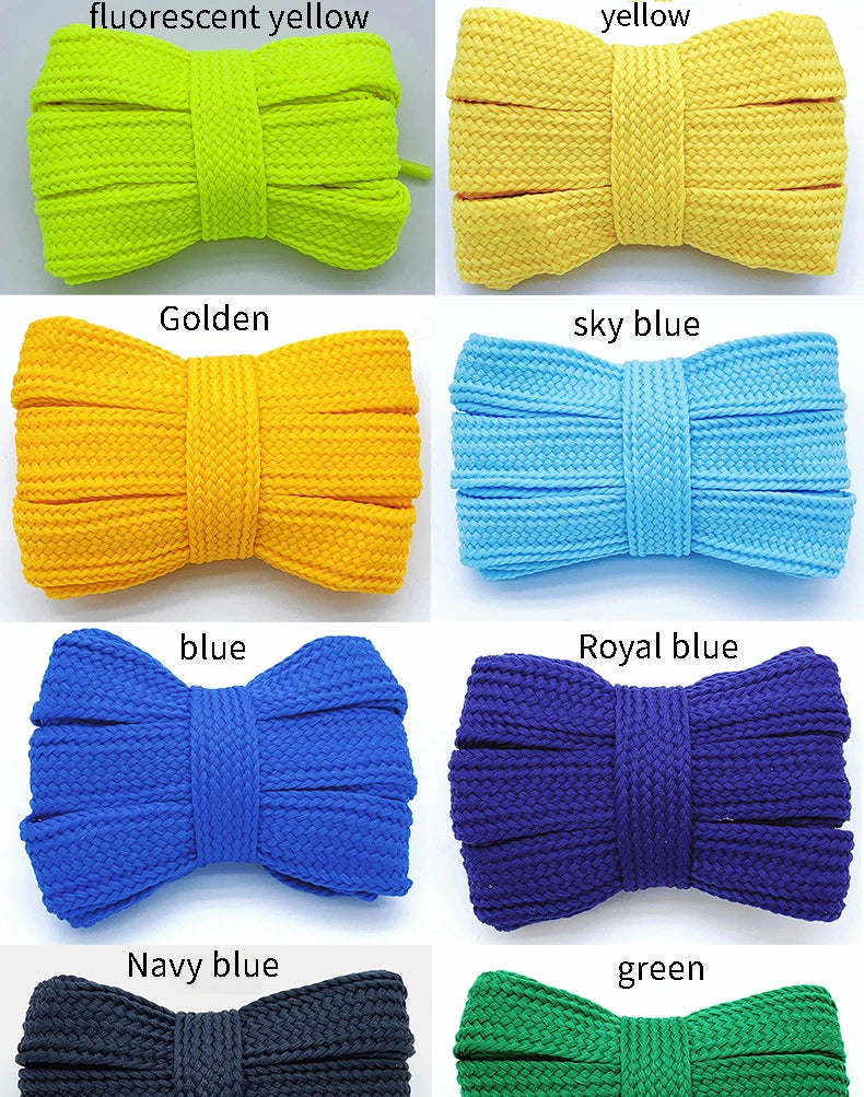 2cm Wider Flat Shoelaces New Casual Sneakers Laces for Shoes Fashion Rope Shoelace 100/120/140/160CM Shoes Accessories 1Pair