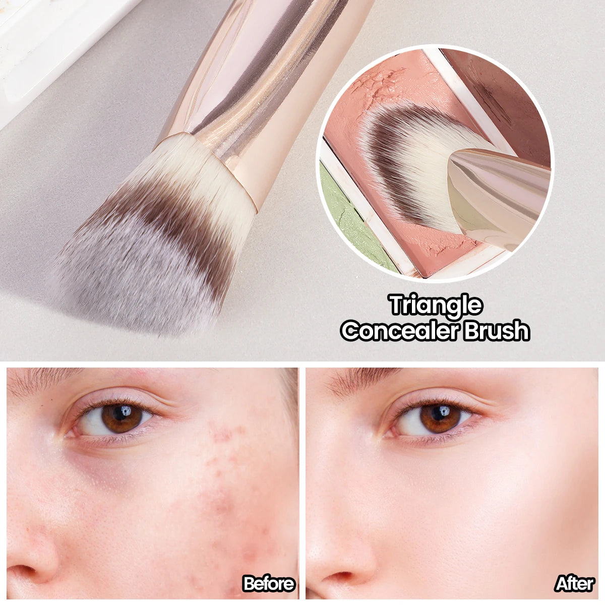 MAANGE Triangle Under Eye Concealer Brush for Flawless Blending - Smarsty