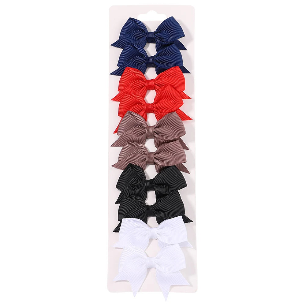 Handmade Kids Bow Hair Clips Set Soft Comfortable Durable - Smarsty