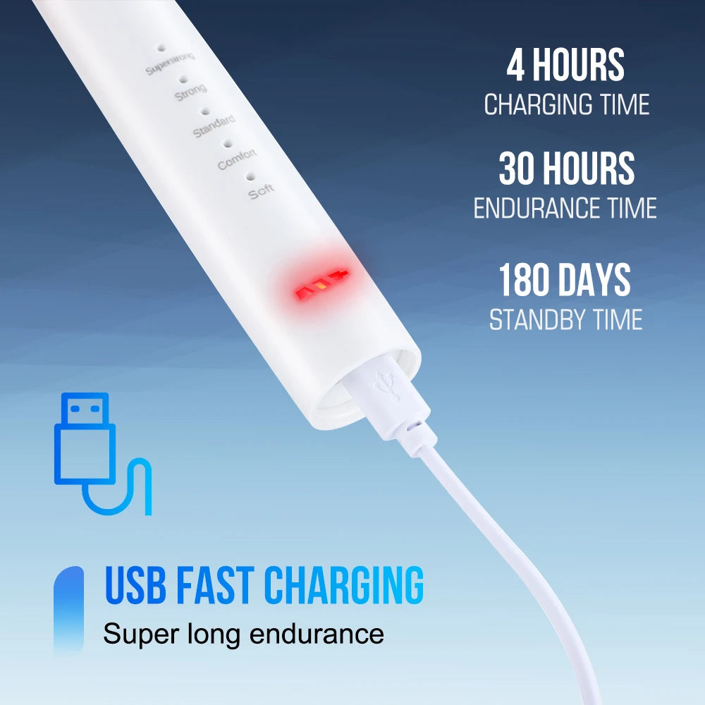 6 in 1 Ultrasonic Dental Cleaner for Effective Plaque Removal - Smarsty
