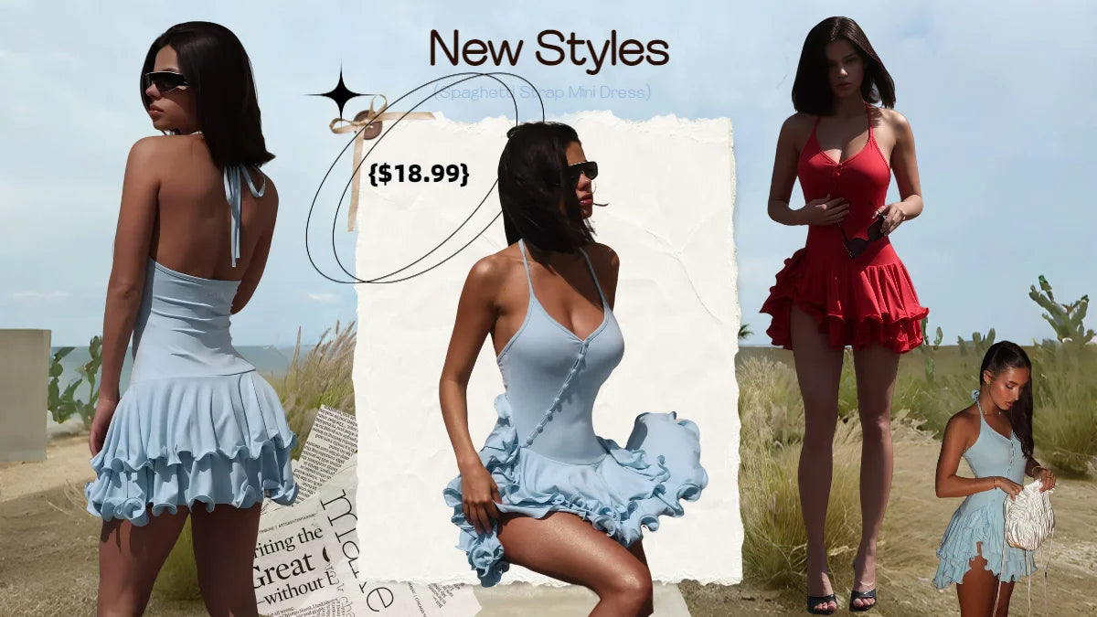 Absobe Women's A-Line Bodycon Mini Dress Ruffle Hem V-Neck Asymmetrical Buttons Long Sleeve Short Dress Party Streetwear Outfits - Smarsty