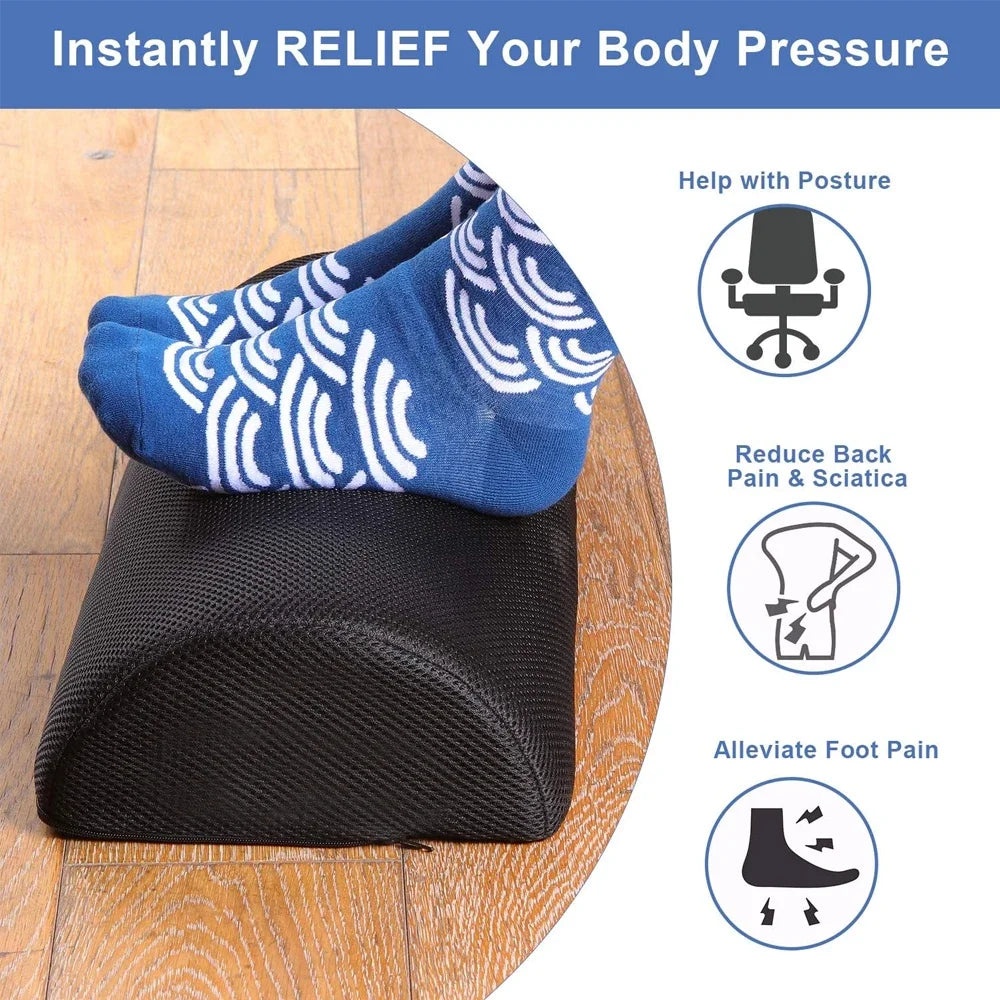 Ergonomic Memory Foam Foot Rest for Desk Comfort - Smarsty