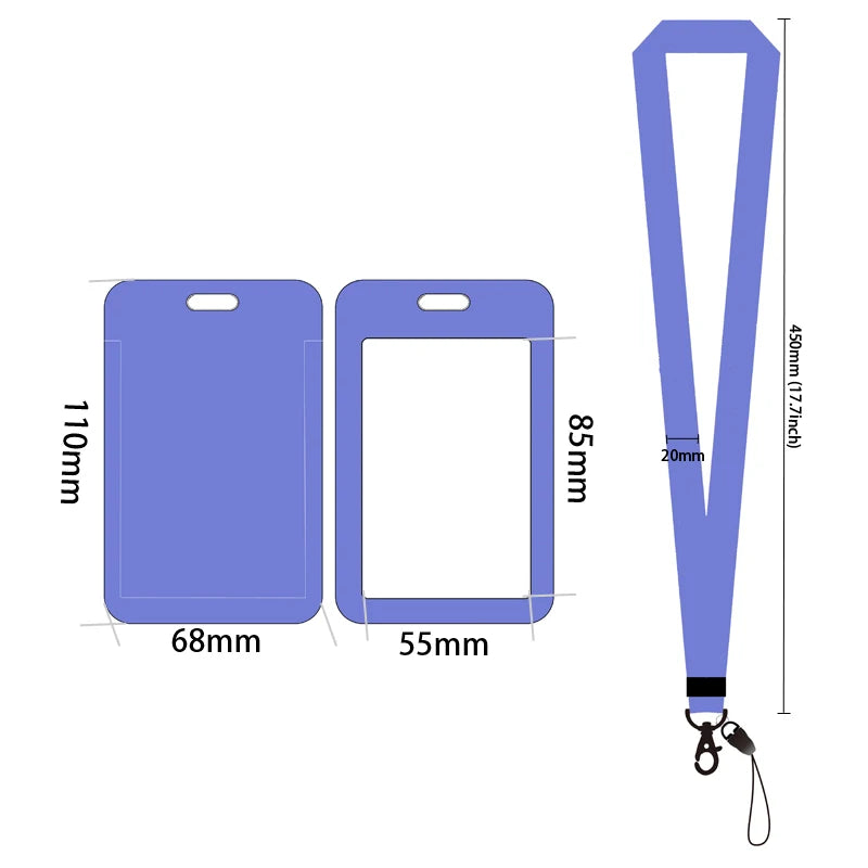 Disney Stitch ID Badge Holder Lanyards Pendant Lovely Girls Lilo Door Card Holders Neck Strap Keychain Women Credential Gift - Smarsty