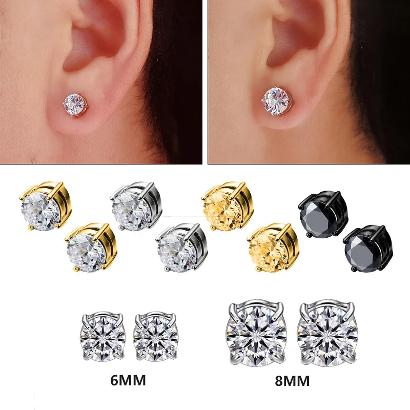 Fashion Crystal Magnetic Clip Earrings for Men and Women - Smarsty