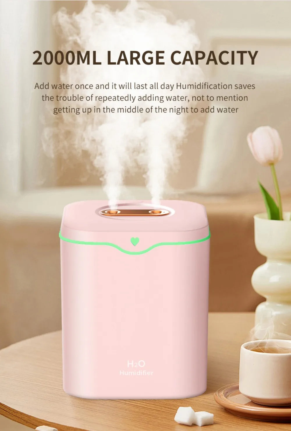 Double Spray USB Air Humidifier With Large Capacity - Smarsty