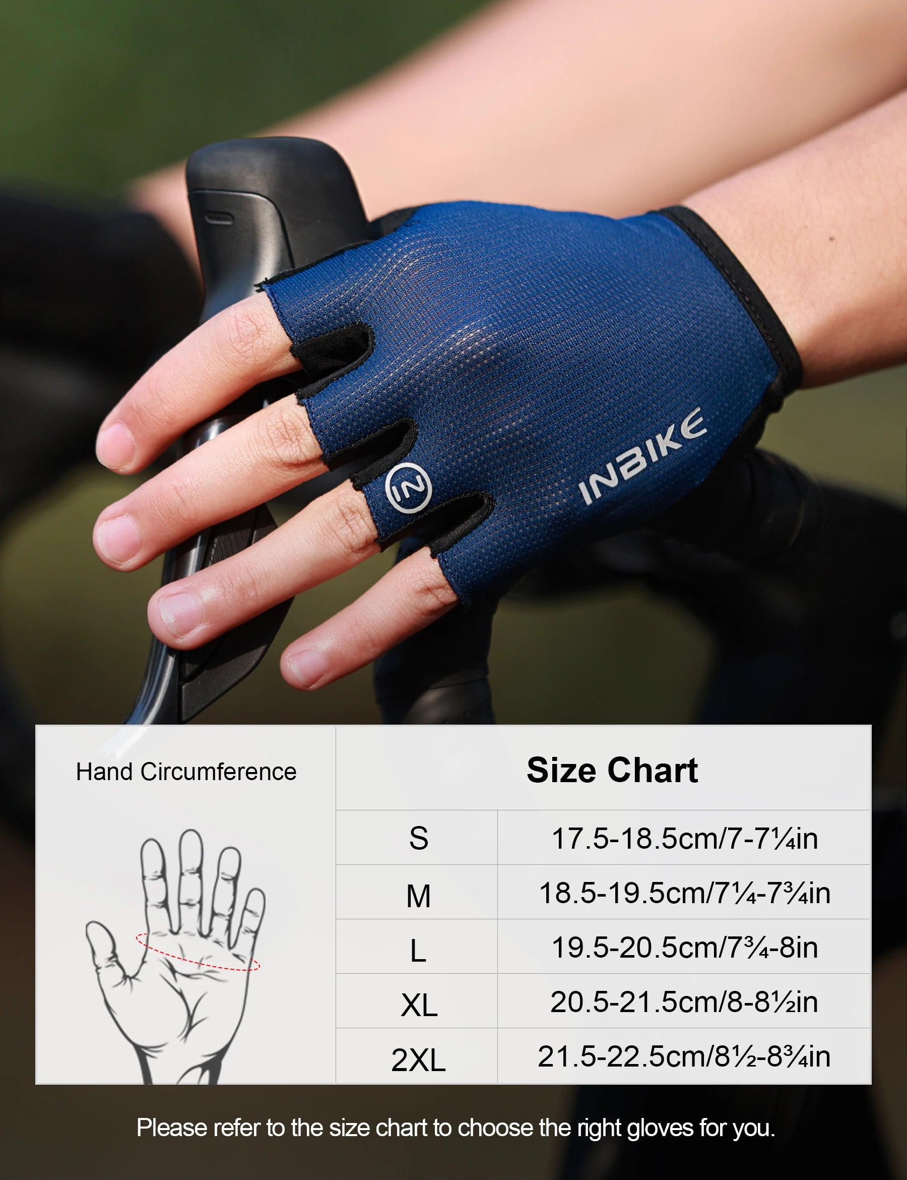 INBIKE Breathable Half Finger Cycling Gloves with Shock Absorption - Smarsty