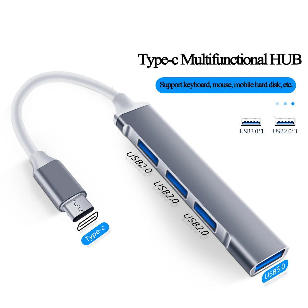 4 Port USB 3.0 Hub Ultra High Speed 5Gbps Transfer
