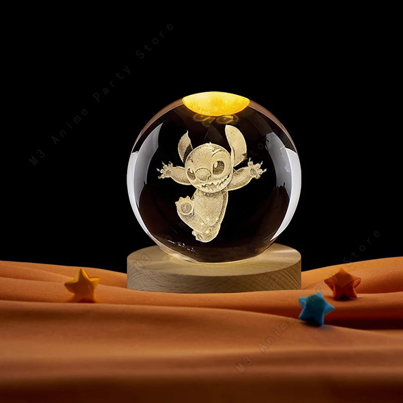 Lilo and Stitch 3D Crystal Ball Lamp Night Light - Smarsty