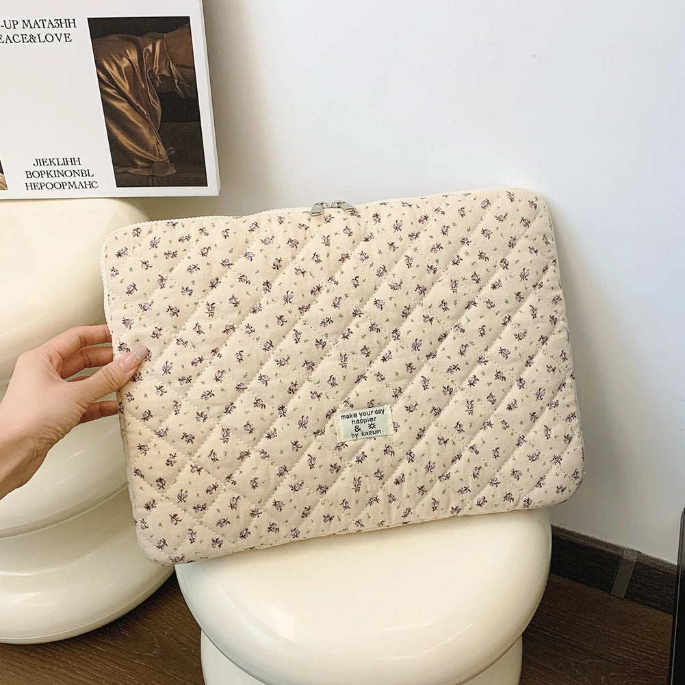 Flower Pattern Laptop Sleeve Case Bags Portable Computer Cover Bag Tablet Pouch for Macbook Air Pro 11 13 14 15 Inch Cover