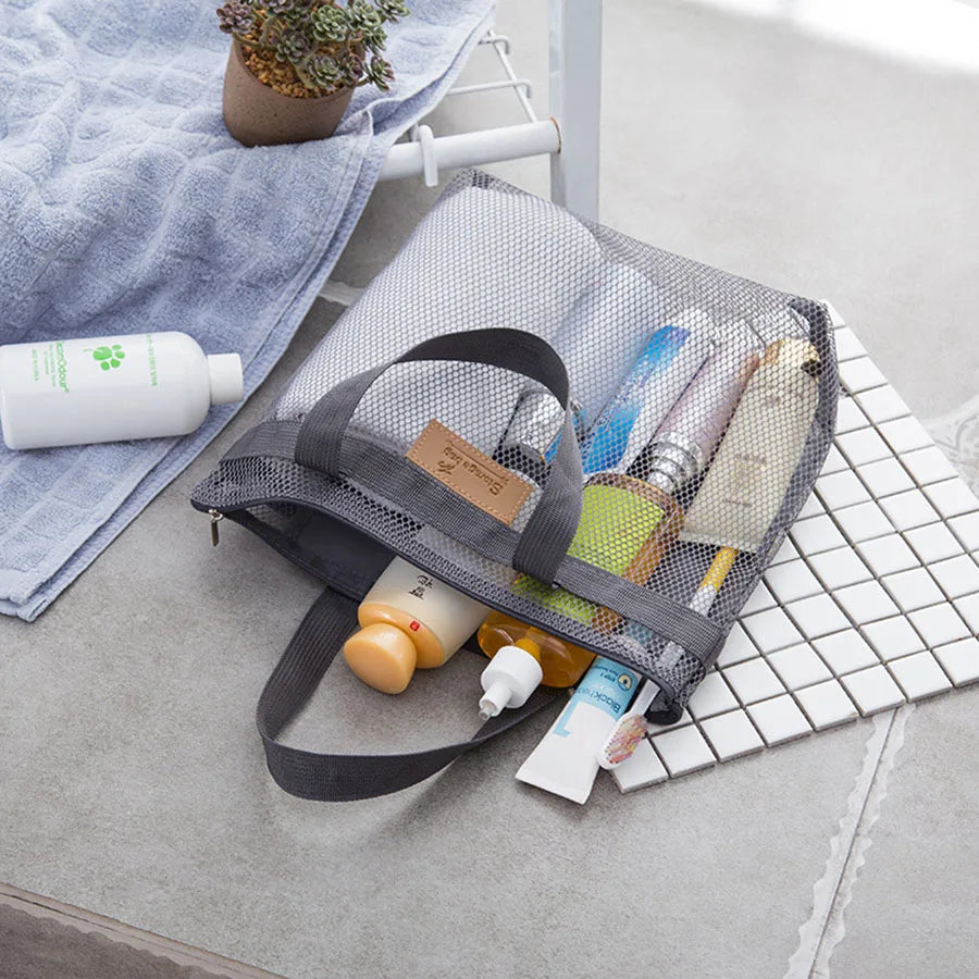 Mesh Makeup Bag Cosmetic Organizer Hanging Travel Case - Smarsty