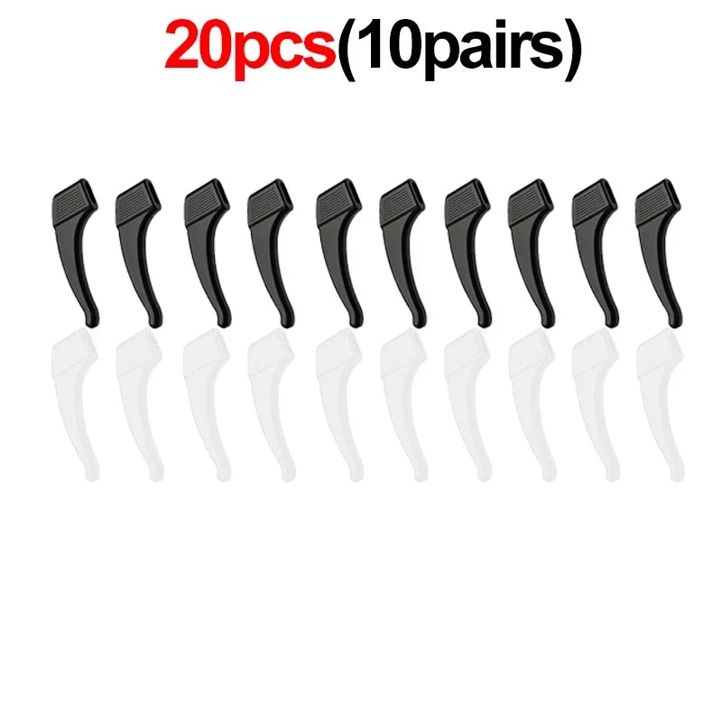 2/40pcs Silicone Ear Hook Anti-slip Glasses Leg Ear Sleeve Bracket Fastener Sunglasses Accessories Grip Anti-fall Eyewear Holder - Smarsty