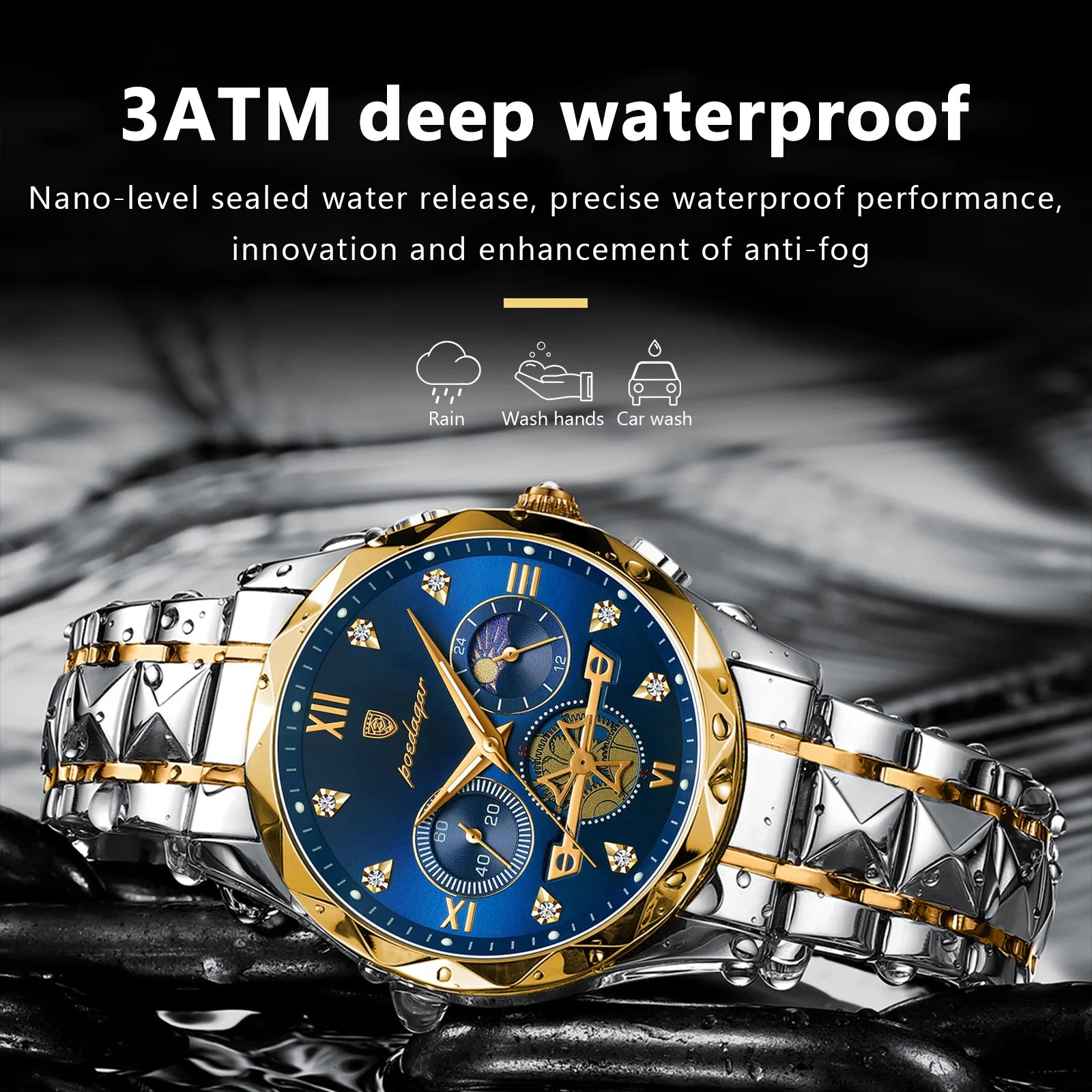 Luxury Waterproof Chronograph Watch for Men - Smarsty