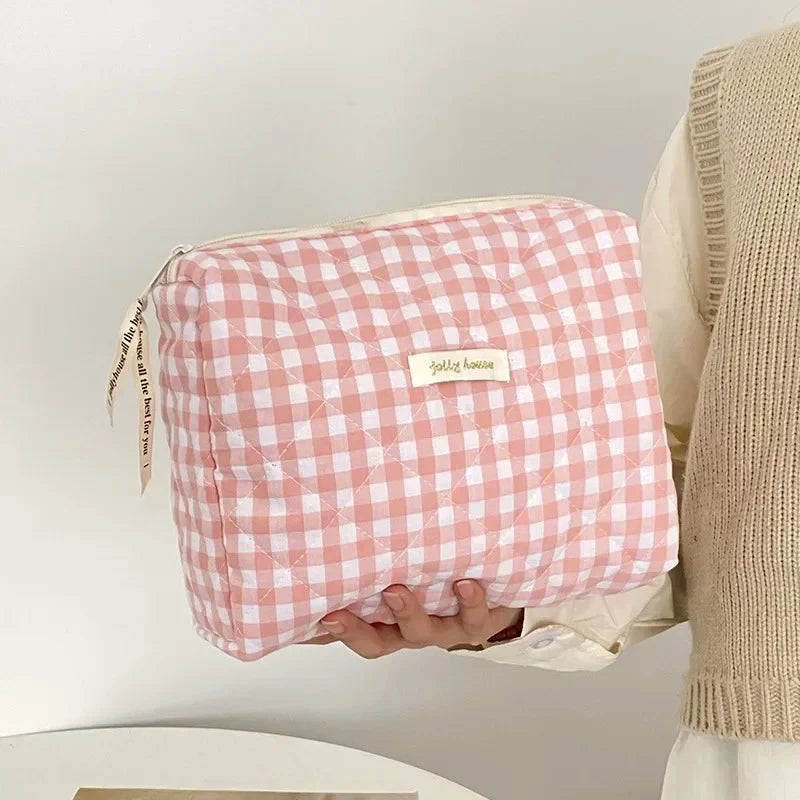 Large Capacity Women's Cosmetic Bags Cases Casual Ladies Small Storage Bag with Zipper Female Travel Clutch Bag Small Handbags - Smarsty