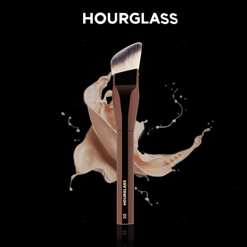 Hourglass Angled Liquid Foundation Brush for Flawless Application - Smarsty