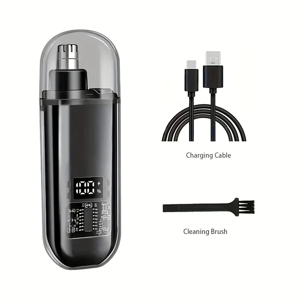 Nose Ear Hair Trimmer for Men - USB C Rechargeable Portable Fast Charge, Compact Grooming Kit - Smarsty