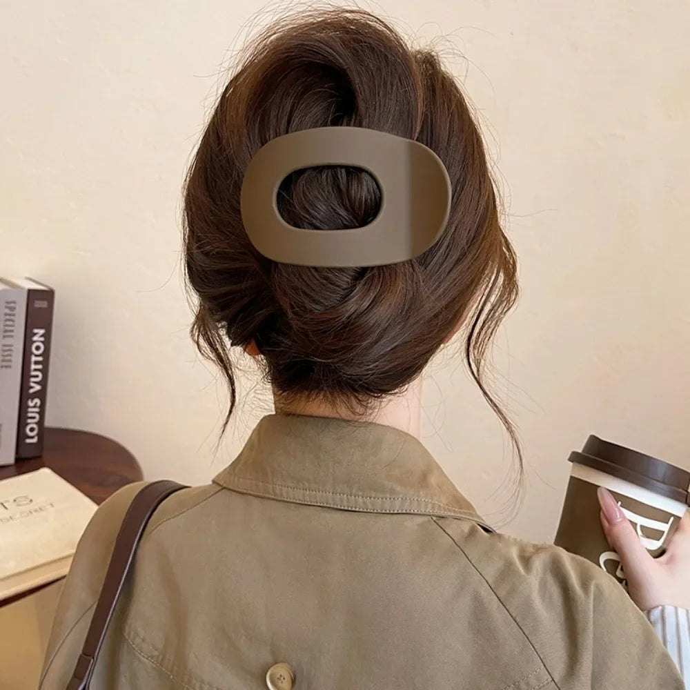 Fashion Leopard Oval Hair Claw Clip for Women - Smarsty