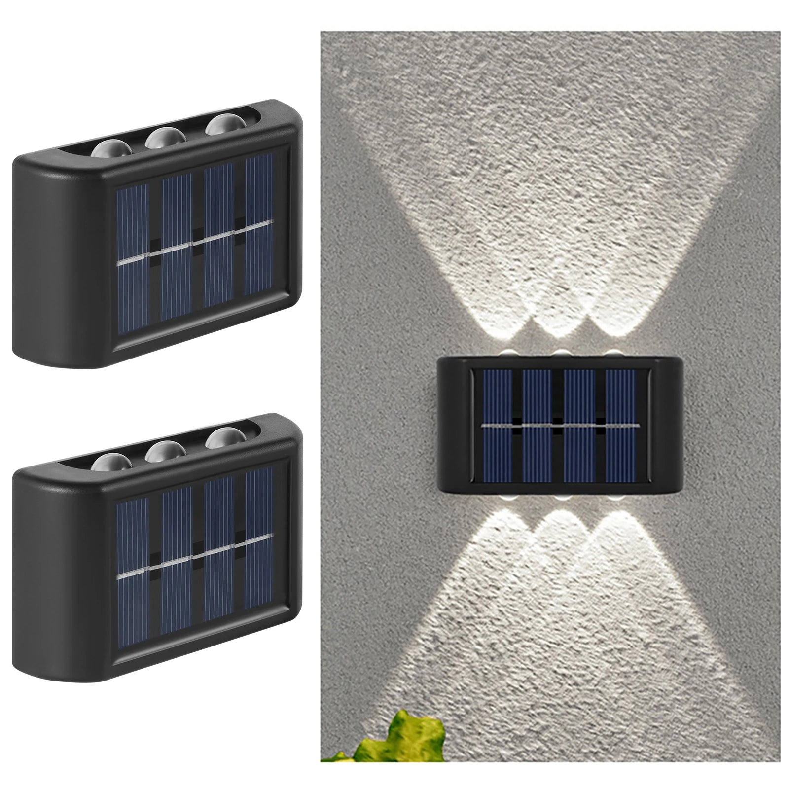 Solar LED Wall Lamp for Outdoor Garden Lighting - Smarsty