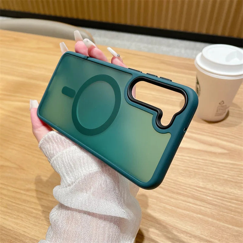 Matte Translucent Galaxy Phone Case With Magnetic Closure - Smarsty