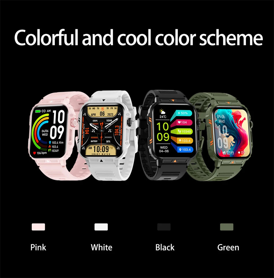 2024 Outdoor Military Smart Watch with IP68 Waterproof - Smarsty
