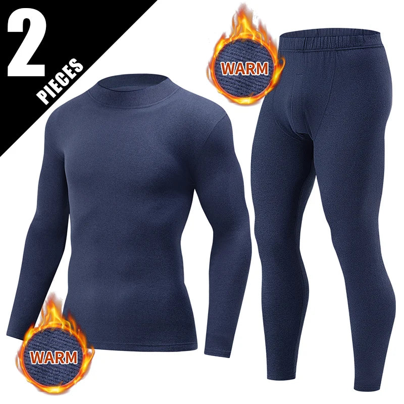 2/4 Pcs Men's Solid Color Simple Autumn And Winter Thermal Underwear Comfortable And Casual Bottoming Underwear Teenagers Pajama - Smarsty