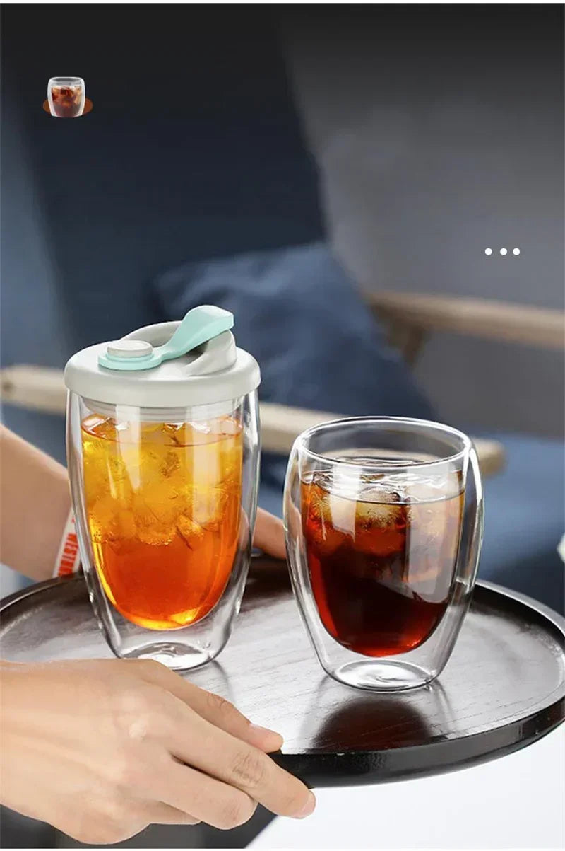 Double Wall Insulated Glass Cups for Hot Drinks - Smarsty