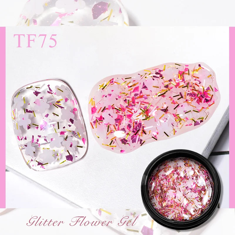 Pink Dried Flower Gel Nail Polish for Fairy Nail Art - Smarsty