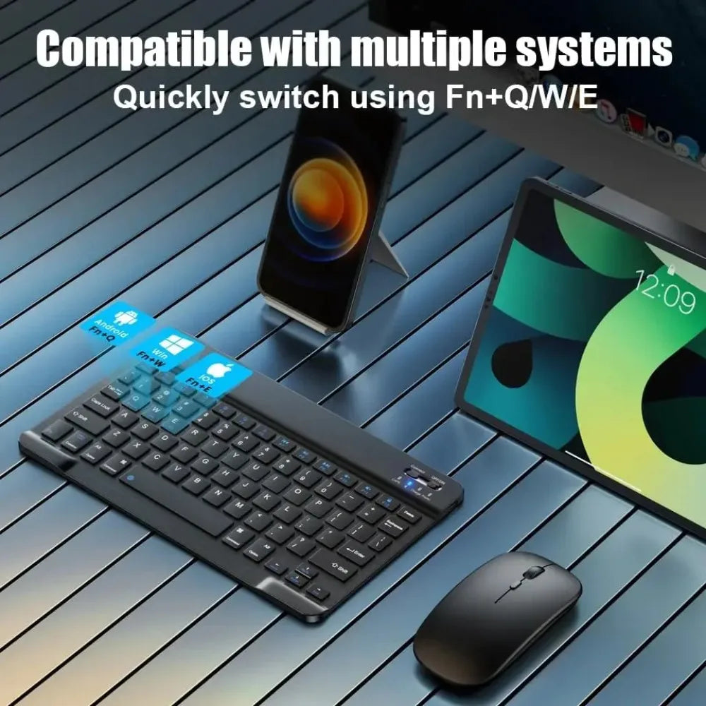 Bluetooth Keyboard for iPad 10th Generation iPad Pro 13 12 11 10 9 8 7 Inch iPad Air 13 11th iPad Mini Samsung Xiaomi Tablets - Smarsty