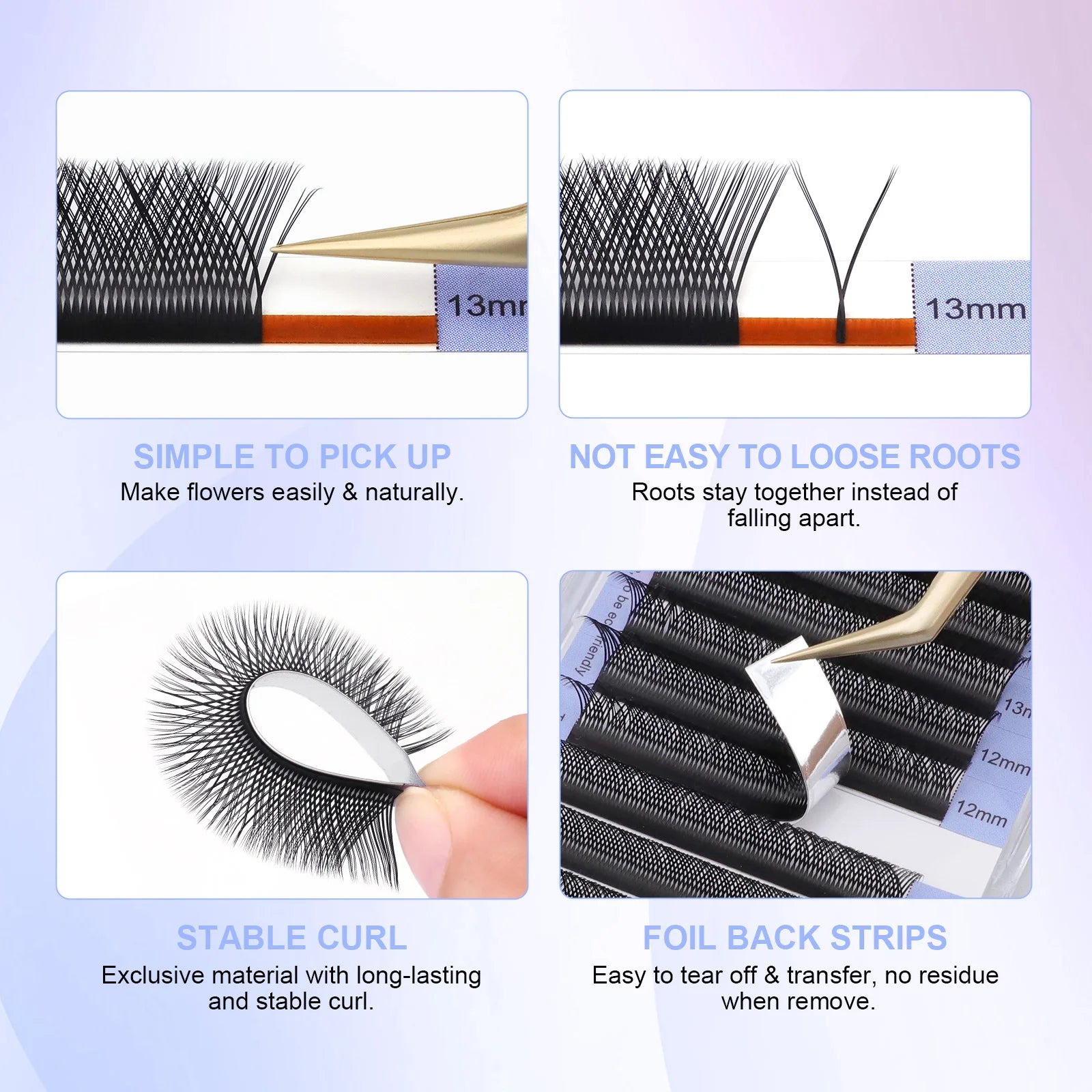 YY Shape Triple Top Eyelash Extensions for Volume - Smarsty