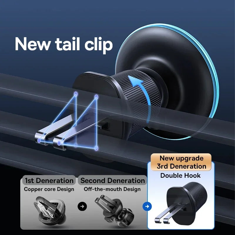 Magnetic Wireless Car Charger Holder 15W Fast Charging - Smarsty