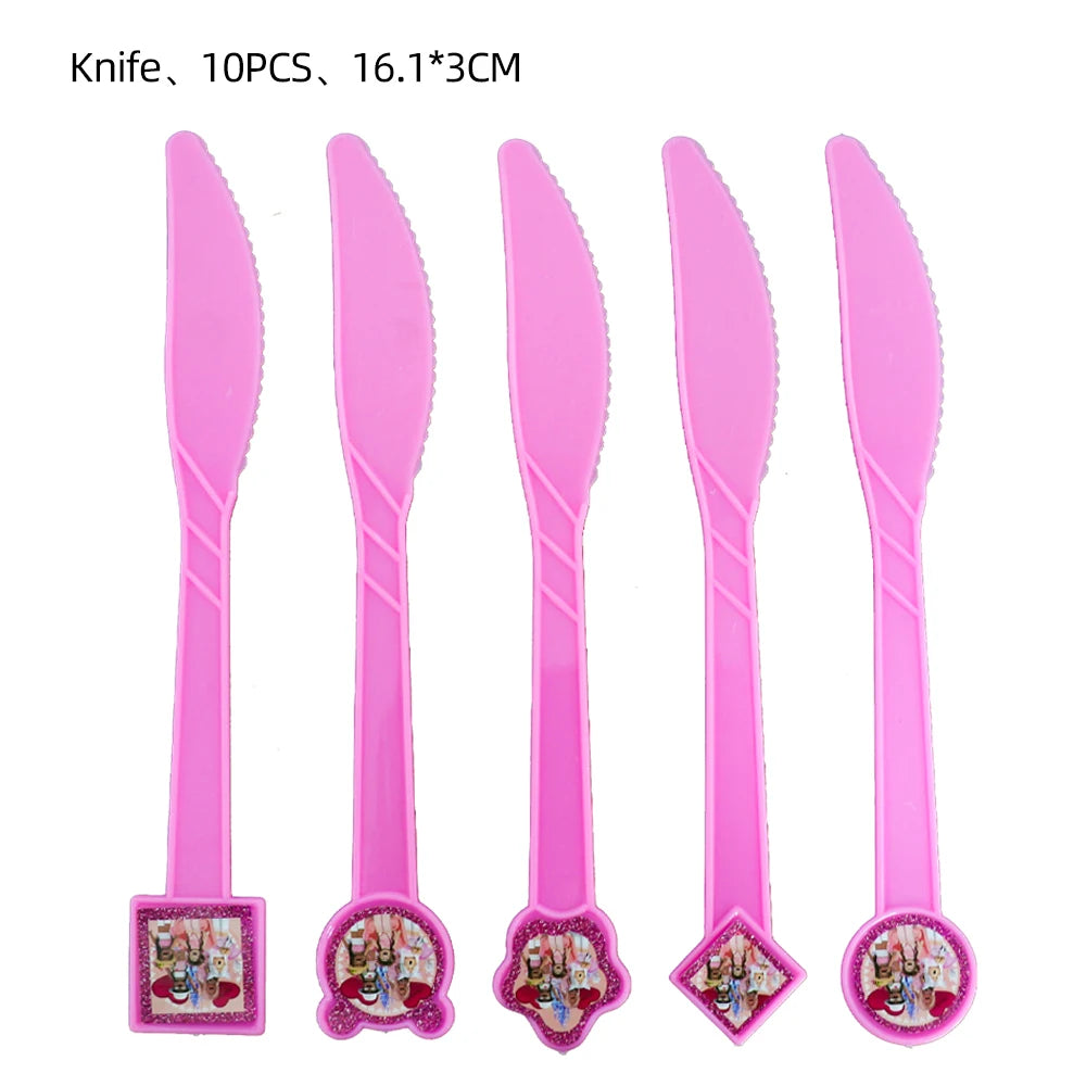 Pink Roblox Birthday Party Decorations Tableware Set - Smarsty