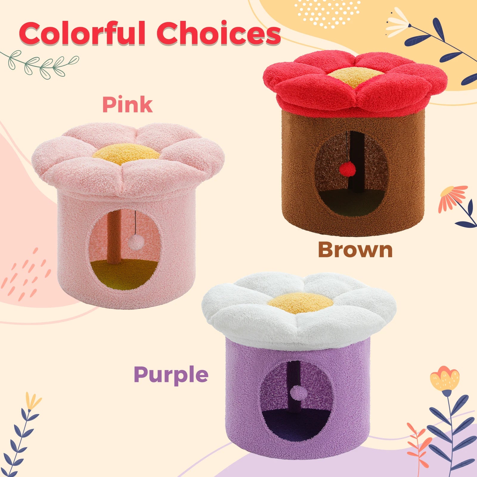 Large Cat House with Removable Flower Bed - Smarsty