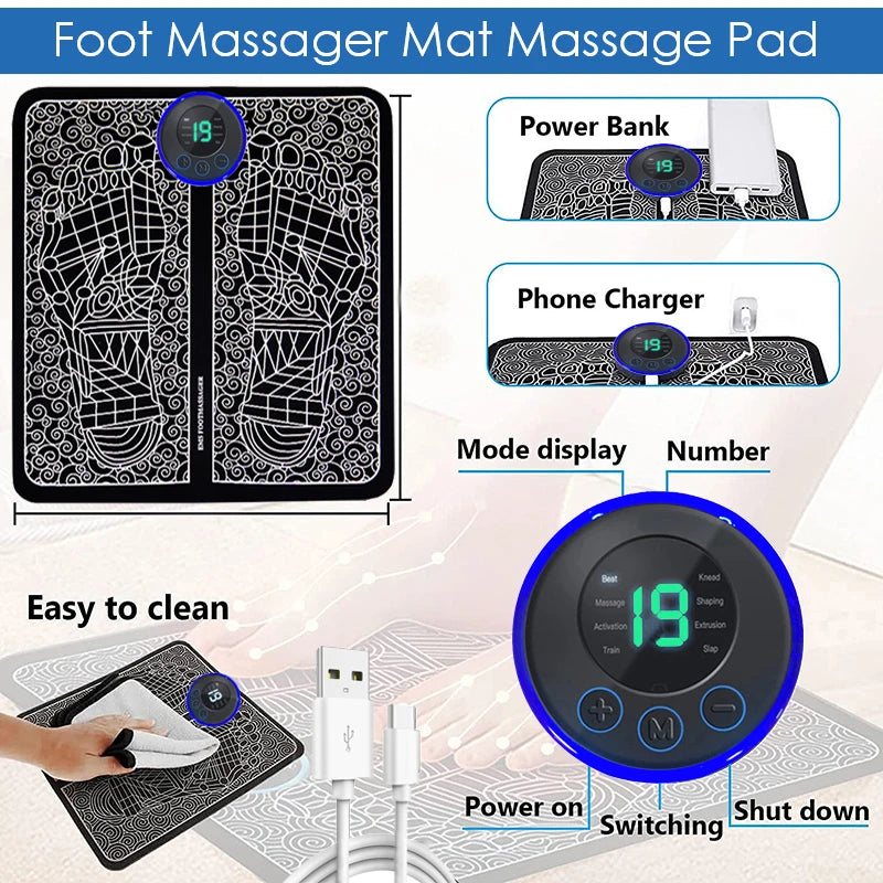 Electric Foot Massager Pad for Ultimate Relaxation - Smarsty