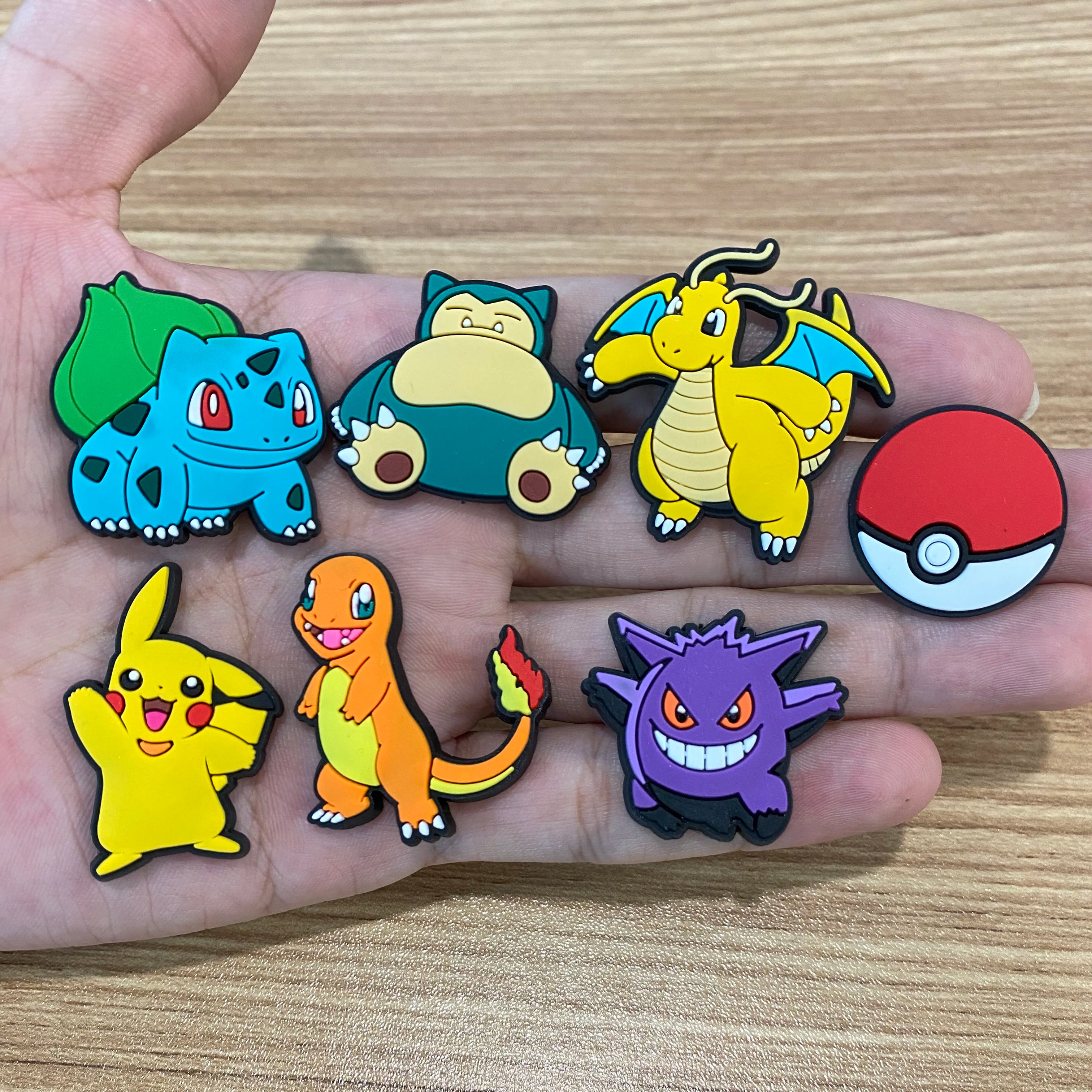 VC Decoration Buckle DinMINISO Pokemon Shoe Charms Posaur Sandals Accessories Male and Female Children Gifts
