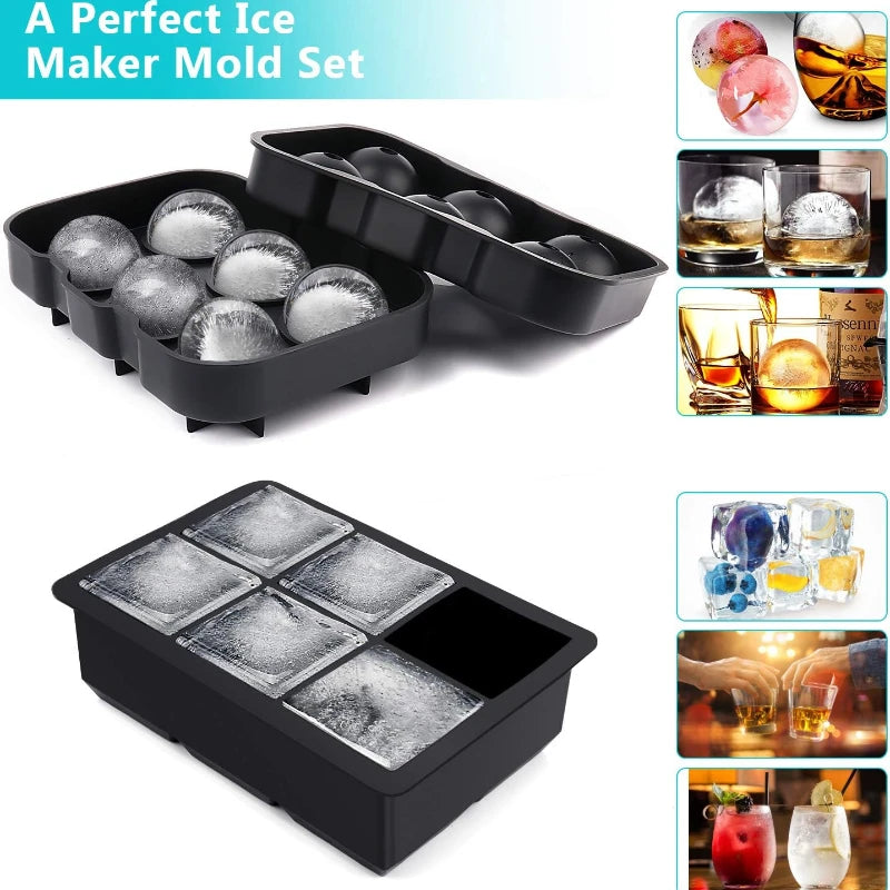 Silicone Ice Ball Maker Tray for Perfect Cocktails - Smarsty