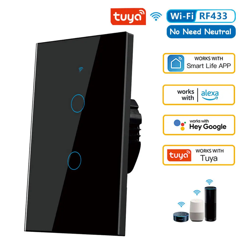 Tuya WiFi Smart Wall Switch with Voice Control - Smarsty