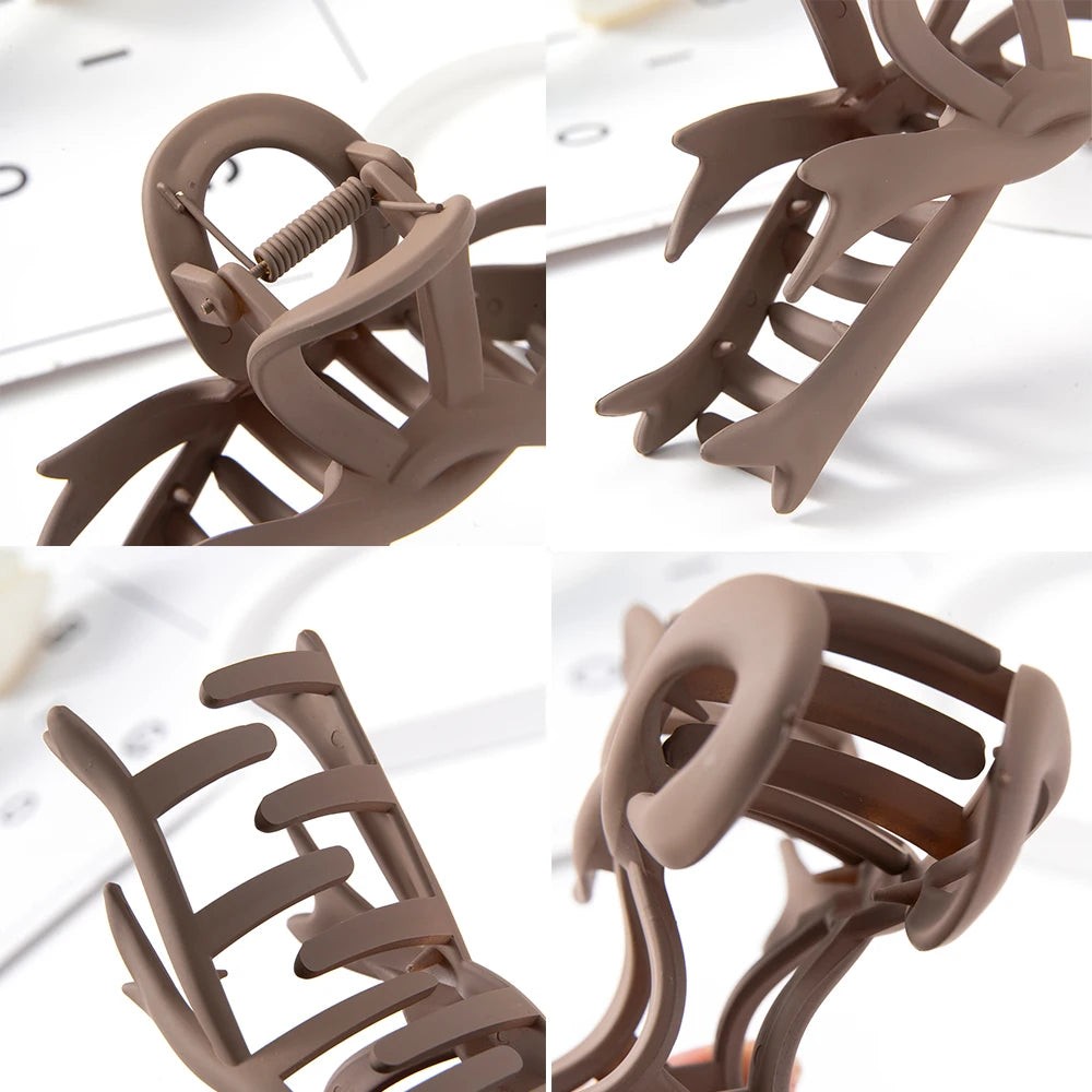 13cm Matte Ribbon Bow Hair Clips Strong Hold Vintage - Smarsty