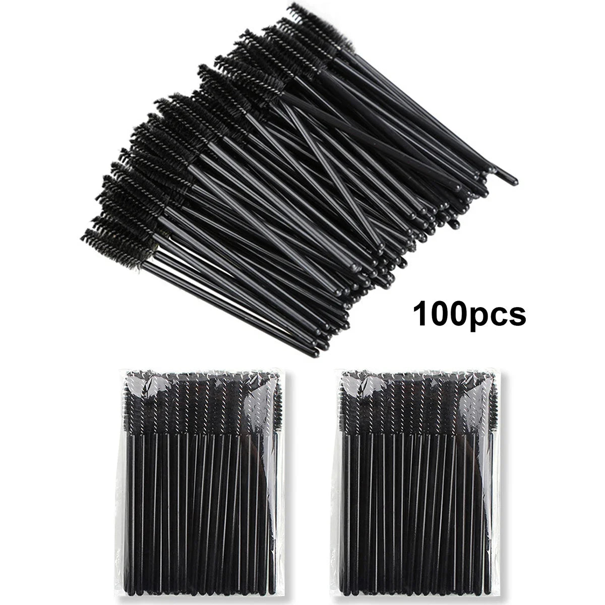 100pcs Disposable Eyelash Brushes for Flawless Application - Smarsty