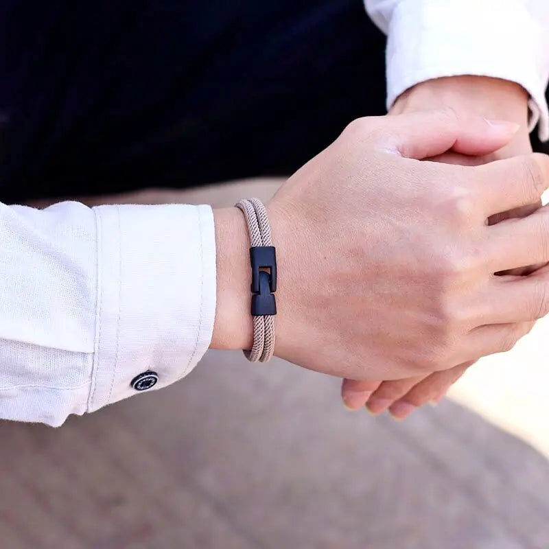 Men's Double Layer Thread Bracelet for Stylish Layering - Smarsty