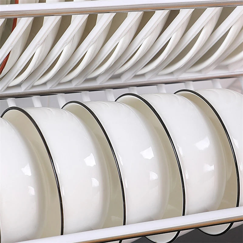 Kitchen Organizer Dish Drying Rack Plates Shelf Plastic Holder Dish Rack Sink Draining Bowl Storage Stand Home Accessories
