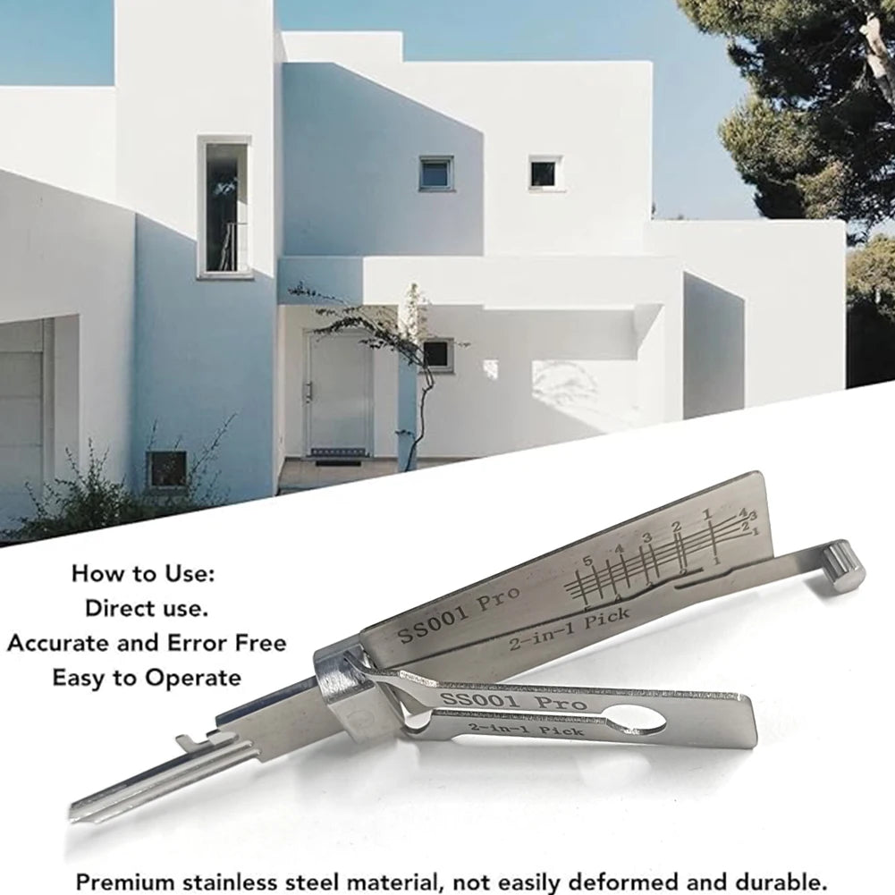 1-5X Stainless Steel Key Decoder Precision Hook And Pickup Hand Tool O-ring Pickup Repair Kit Available Hook Hand Measuring Tool