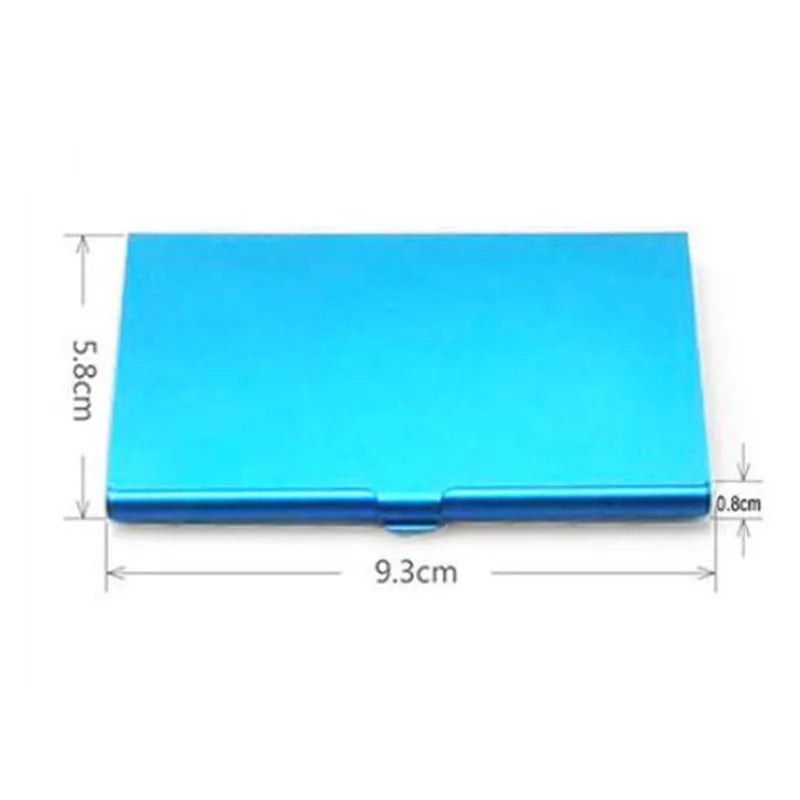 1 Pc Men Business Card Case Stainless Steel Aluminum Holder Metal Box Cover Women Credit Business Card Holder Case