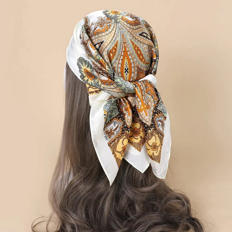 Elegant Silk Floral Hairbands and Neck Scarves - Smarsty