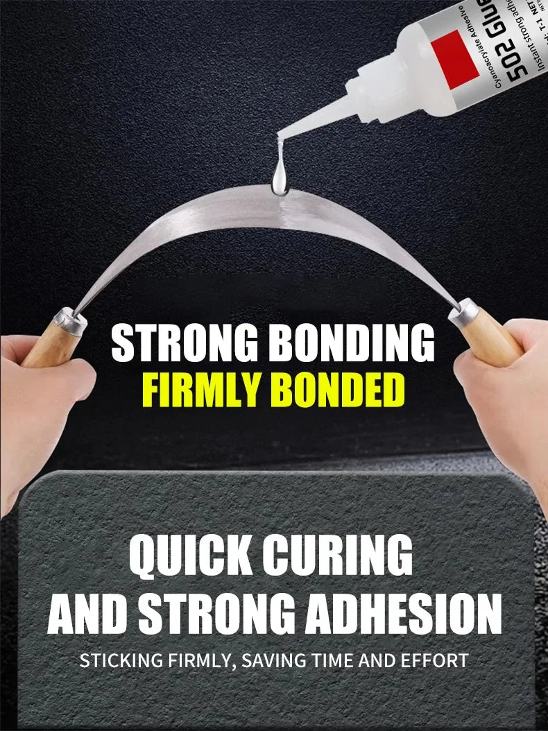 JXVX 1-5pcs 502 Super Glue Instant Quick-drying Cyanoacrylate Adhesive Leather Rubber Wood Metal Strong Bond Liquid Glue Tool - Smarsty