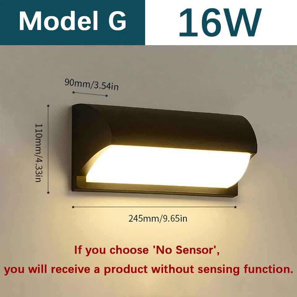 LED Outdoor Wall Light with Motion Sensor for Security - Smarsty