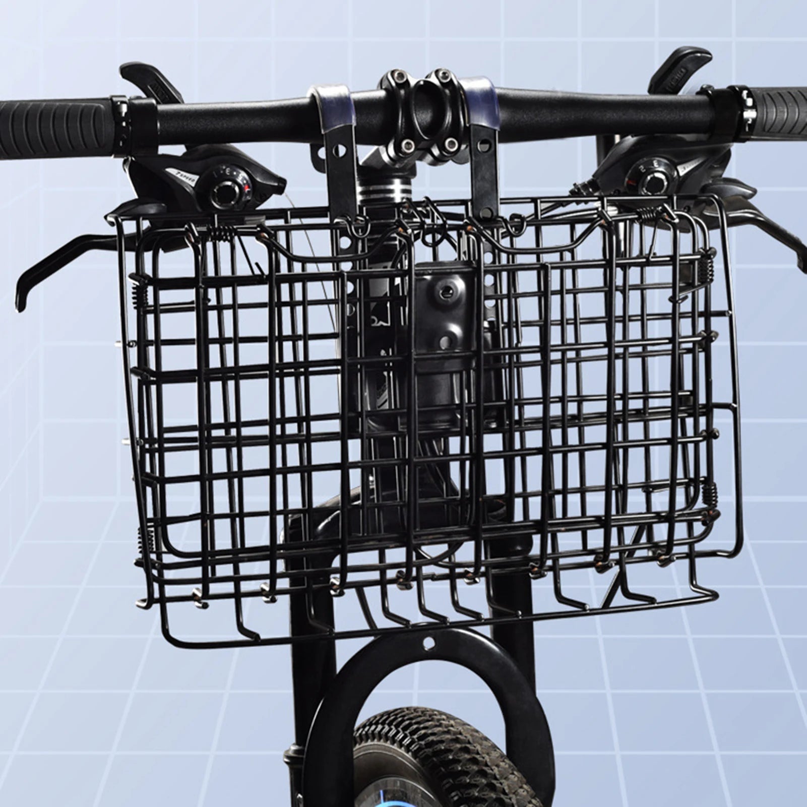 Mountain Bike Front Rear Foldable Side Hanging Basket Pannier Carrier for Cycling Storage Bicycle Baskets