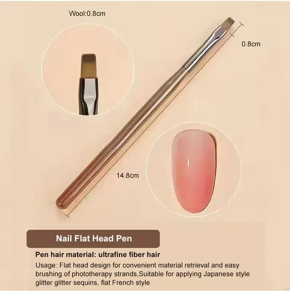 9PCS Nail Art Brush Set for Precision Acrylic Designs - Smarsty