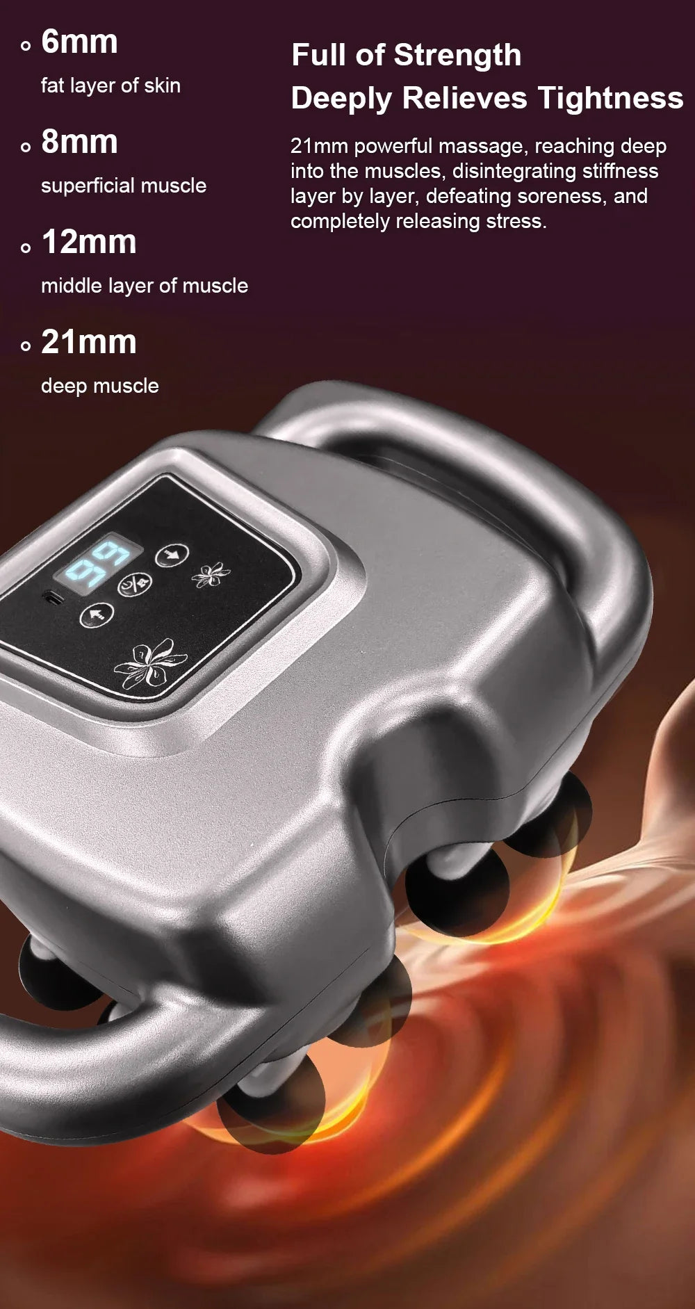 Professional Muscle Massage Gun with 16 Adjustable Heads - Smarsty