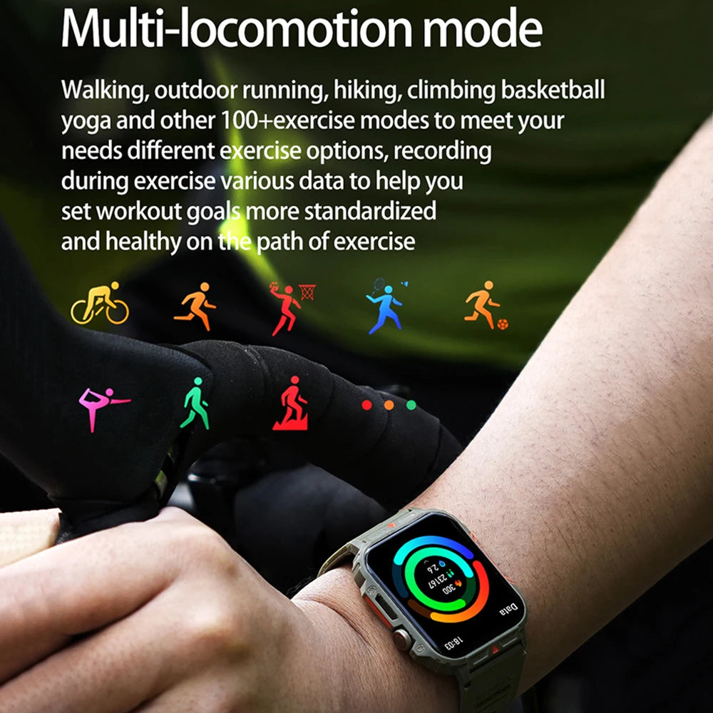 2024 Outdoor Military Smart Watch with IP68 Waterproof - Smarsty